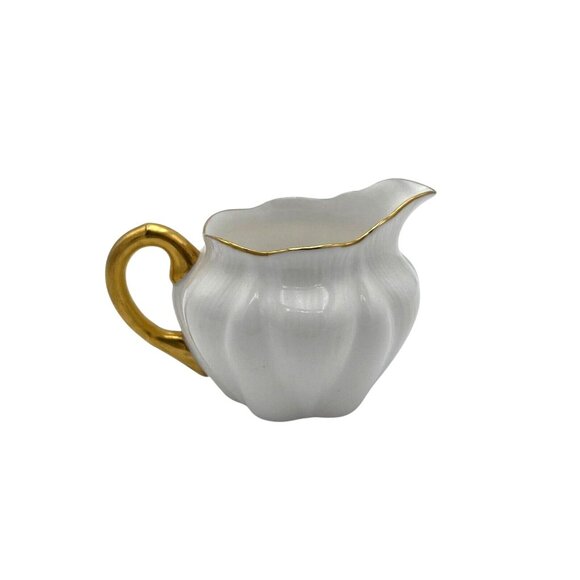 Vintage Shelley England Fine Bone China Creamer – Gold Handle & Trim – 2.5” - Picture 1 of 4